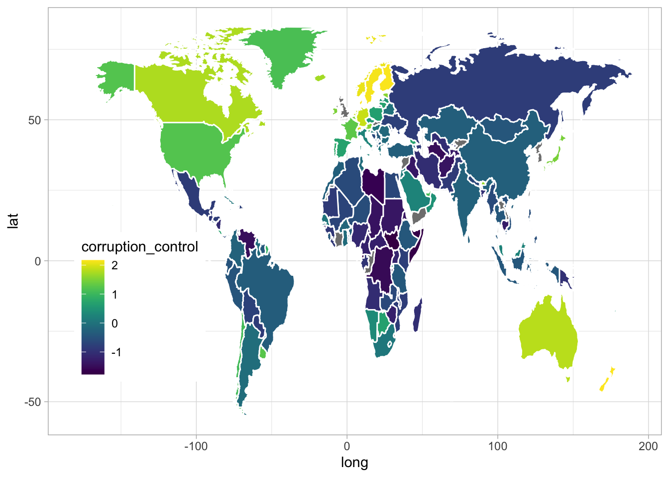 Illustration of sovereign ESG: corruption control.